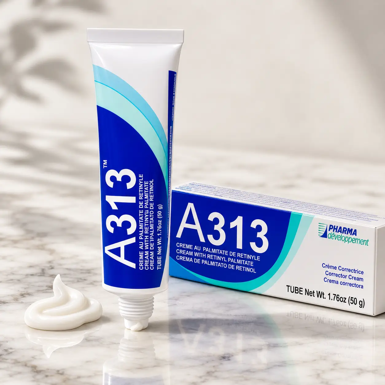 A313 — الكريم والعلبة على الرخام